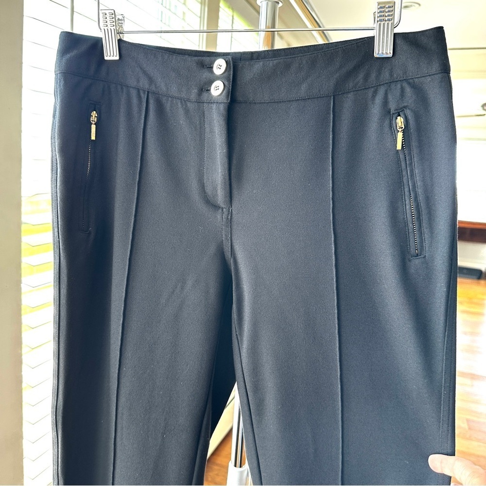 Alfani Black Trousers, mid-rise, narrow leg, stretch jersey knit fabric